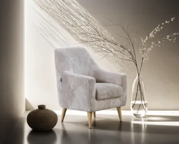 Poltroncina Maiorca in velluto di Bruma