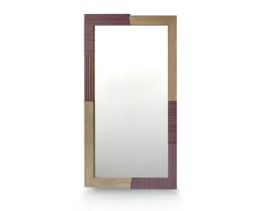 Specchio Zero 16 in legno massello di rovere di Devina Nais