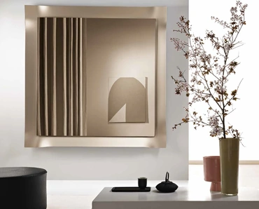 Specchio Taba con cornice in vetro satinato di Capodarte