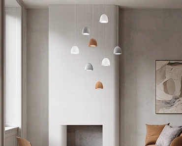 Lampada a sospensione Concrete in cemento di Ondaluce