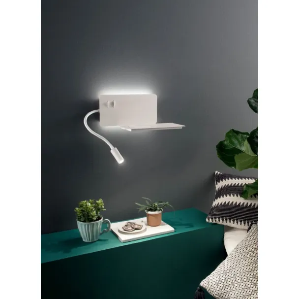 Lampada Flat con caricatore wireless e USB di Ondaluce