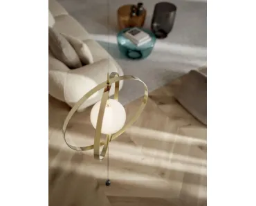 Lampada da terra Papillon Cielo-Terra in acciaio e vetro di Bontempi