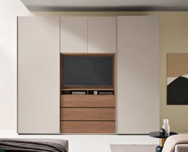 Armadio con pannello porta TV Abaco 167 di Gierre Mobili