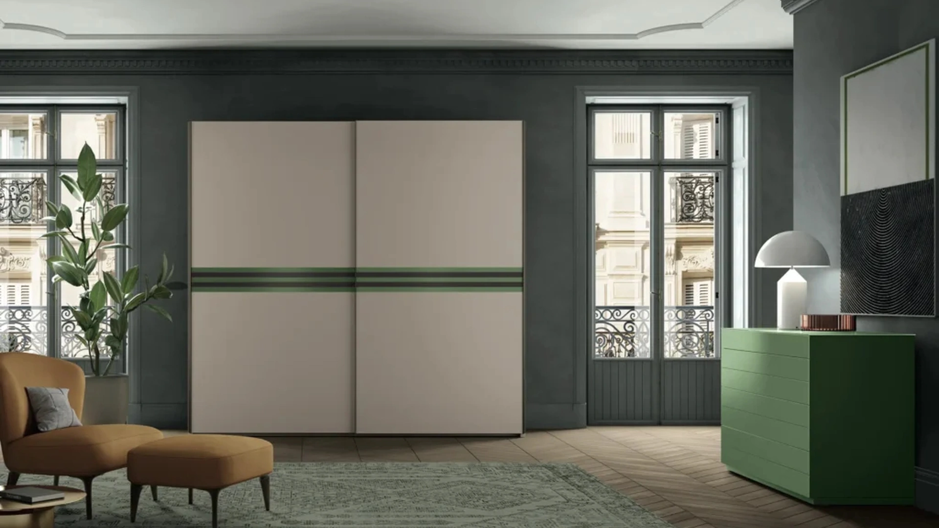 Armadio con anta scorrevole Fusion di Artigianmobili