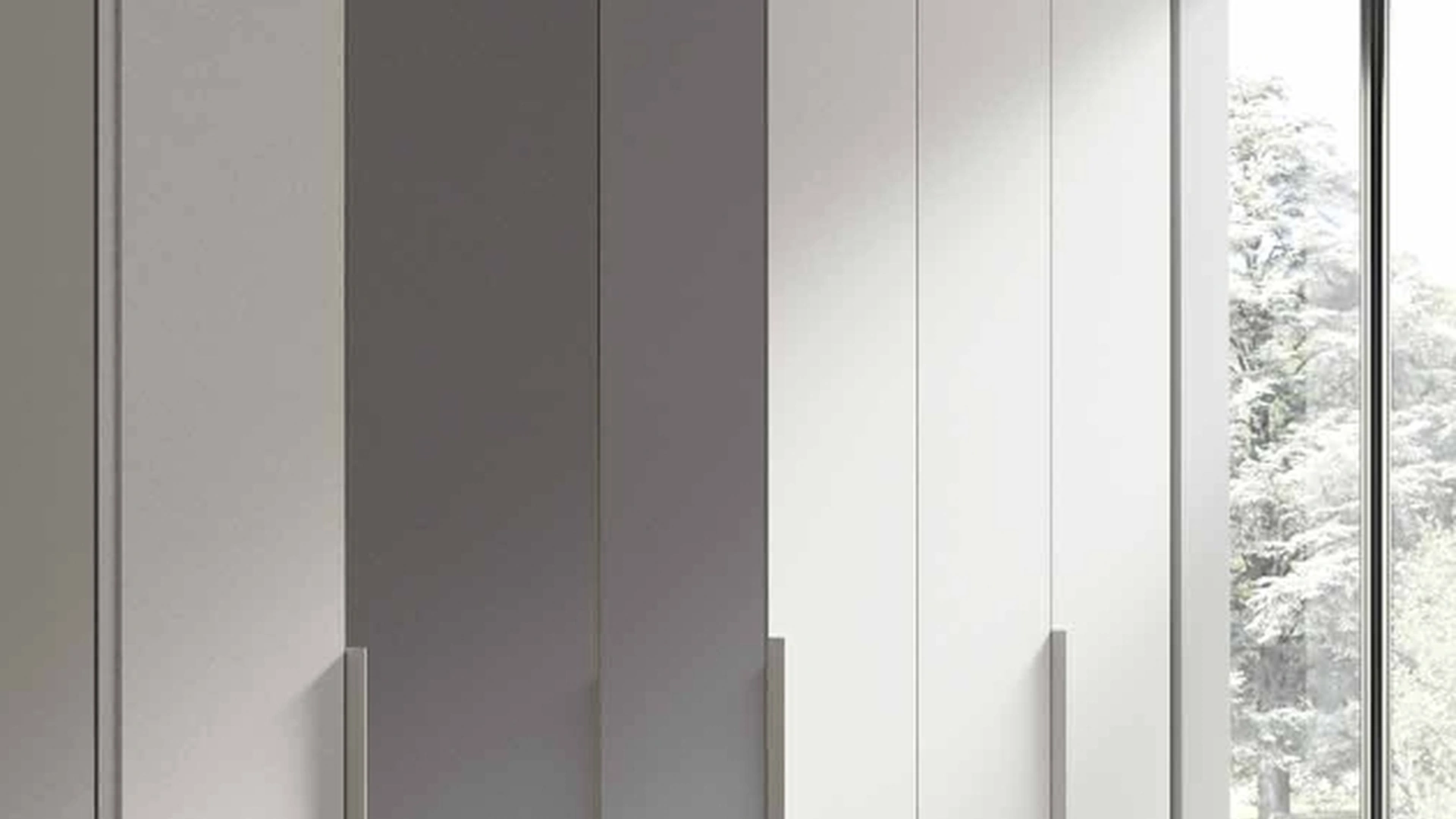 Armadio con ante battenti System Basic Alaska e Grigio di Artigianmobili