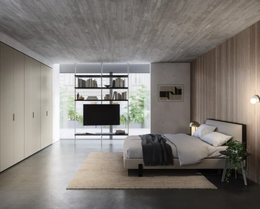 Armadio Trail con anta cannettata di Sangiacomo