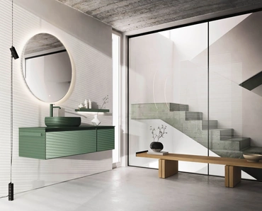 Mobile da Bagno sospeso Absolute 44 in laccato opaco Caleido 3D di Arbi