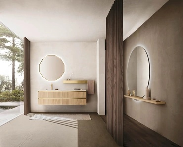 Mobile da Bagno sospeso Absolute 48 in Olmo Chiaro di Arbi