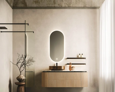 Mobile da Bagno Almond 03 in Rovere e Marmo di Arbi