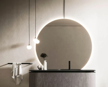 Mobile da Bagno sospeso Almond 08 in Laminam Burgundy di Arbi