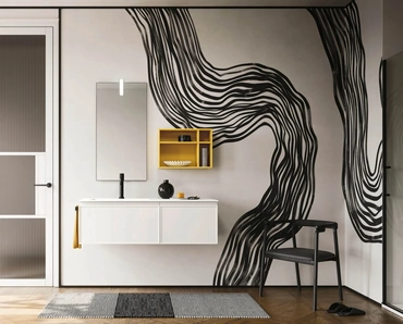 Mobile da Bagno Decor Graphic white di Arbi