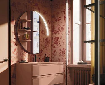 Mobile da Bagno sospeso Decor Pink palette in laccato di Arbi