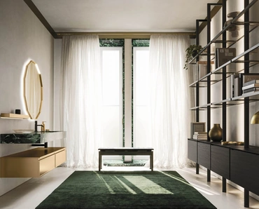 Mobile da Bagno sospeso Decor Precious gold in laccato di Arbi