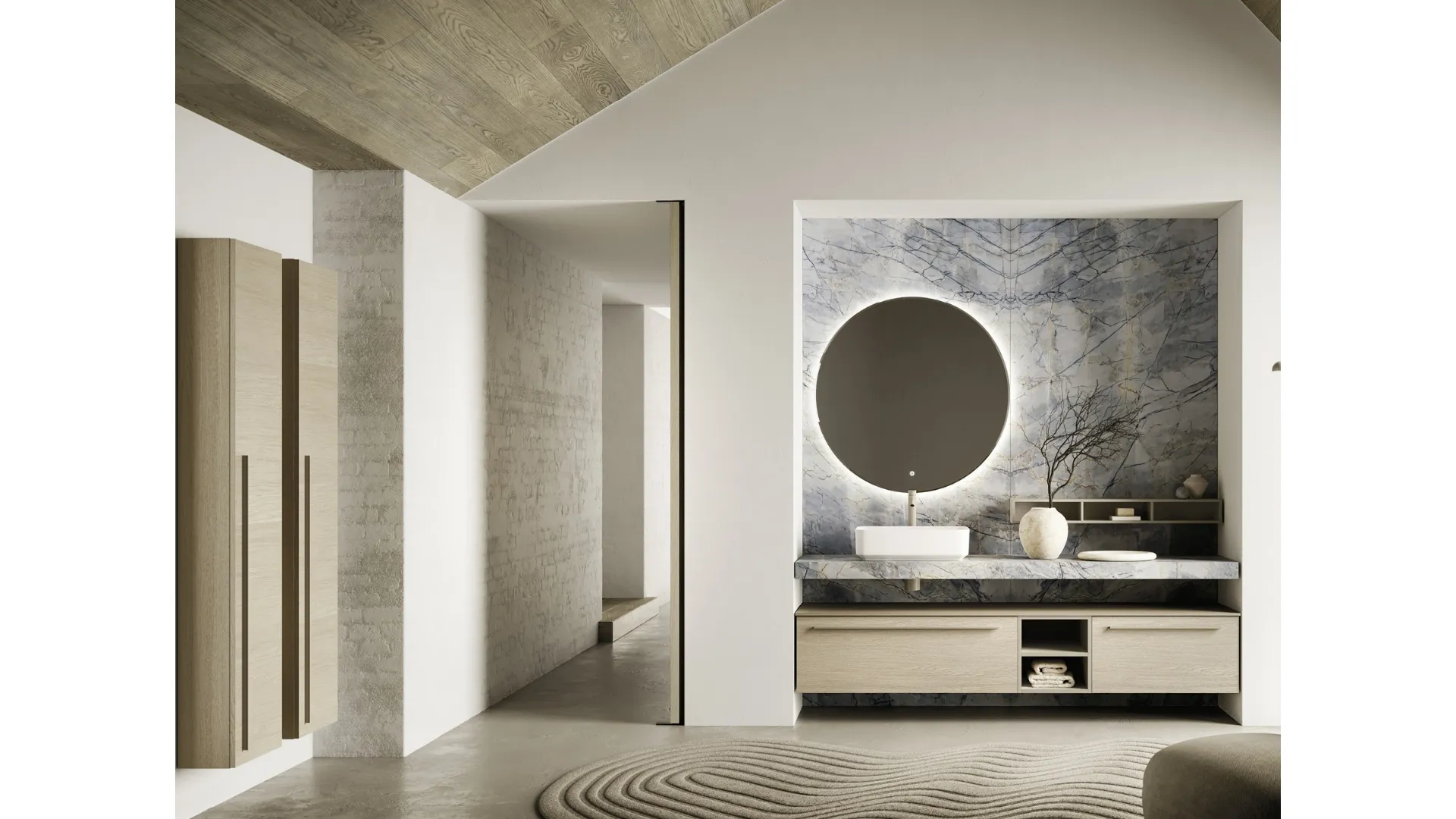 Mobile da Bagno sospeso Sky Liscio 34 di Arbi