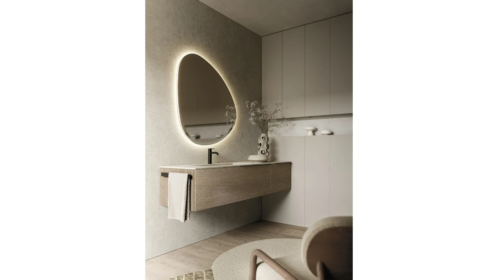 Mobile da Bagno sospeso Sky Liscio 35 di Arbi