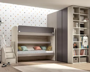 Camera moderna con letto a castello Room 162 di Zg Mobili