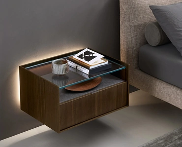 Comodino Cabaret Glass di Sangiacomo