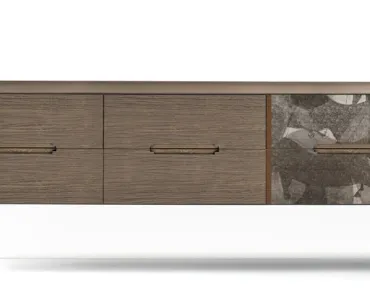 Comò Icon's 102 Iliade V05 in legno con stampa decorativa di Devina Nais