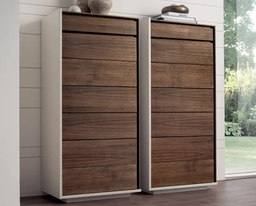 Cassettiera Vertice in noce canaletto di Le Fablier