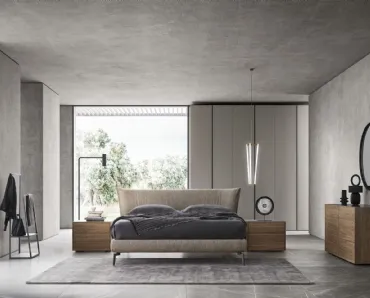 Letto di design con testiera Morrison 2 di Alf Da Frè