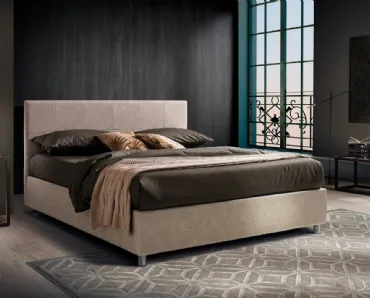 Letto in ecopelle con testiera Elba di Artigianaletti