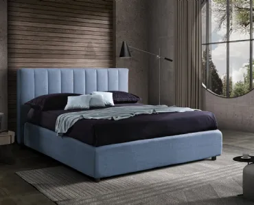 Letto con testiera imbottita Navajo di Artigianaletti
