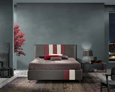 Letto Stripes in ecopelle di Artigianaletti