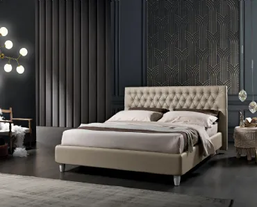 Letto matrimoniale in ecopelle Tender di Artigianaletti