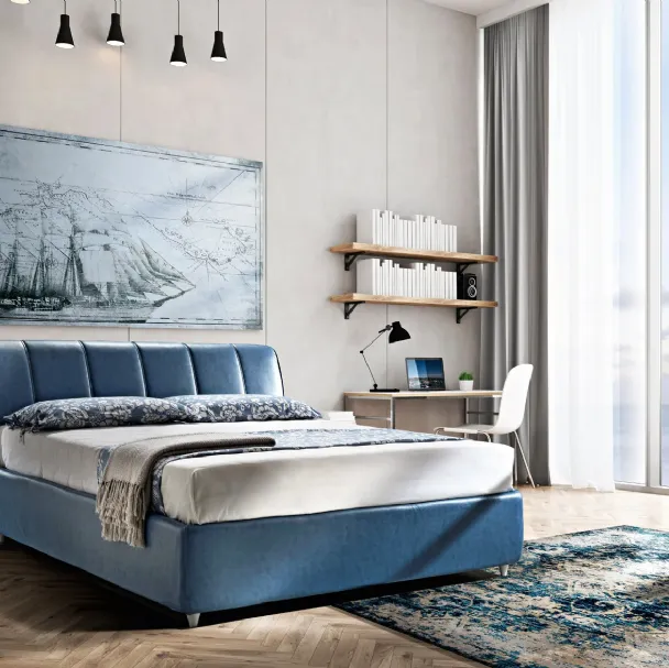 Letto in ecopelle Vernal di Artigianaletti