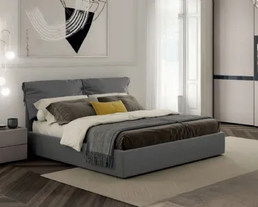 Letto in tessuto imbottito con testiera Dream di Artigianmobili