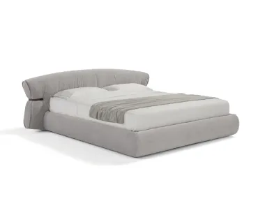 Letto matrimoniale Bonbon in tessuto imbottito di Max Divani