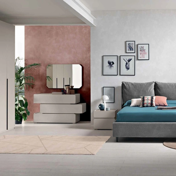 Letto in tessuto imbottito Bravo di Gierre Mobili