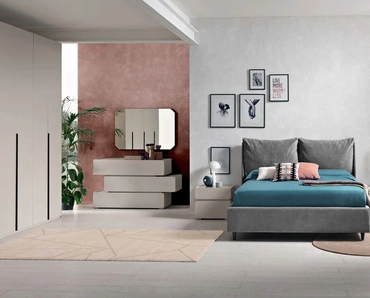 Letto in tessuto imbottito Bravo di Gierre Mobili