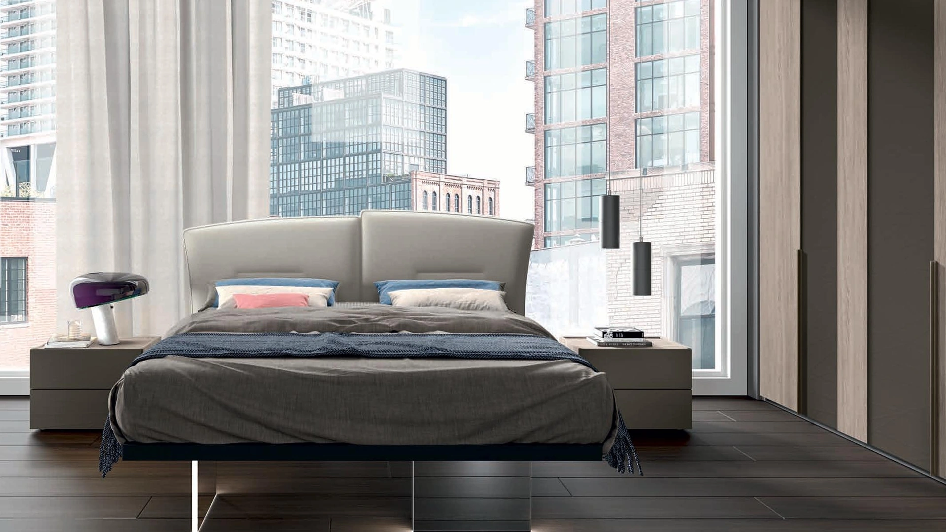 Letto in tessuto imbottito Brezza di Artigianmobili
