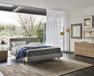 Letto in tessuto imbottito Decor di Sangiacomo