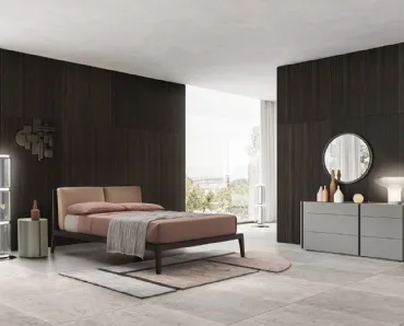 Letto in legno anche con cuscini imbottiti Dorian 2 di Alf Da Frè