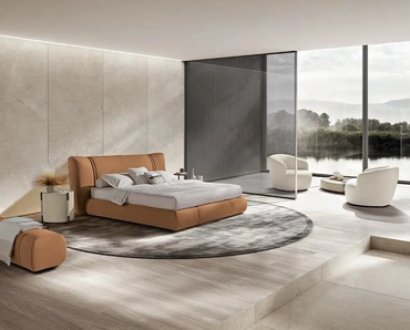 Letto in pelle Ember di Max Divani
