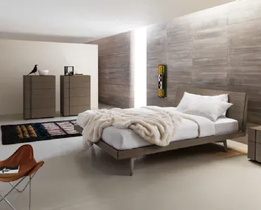 Letto Febo 1|0 in legno con testiera di Sangiacomo