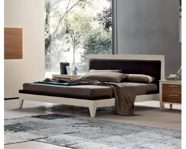 Letto Ligustro con testiera in ecopelle di Le Fablier
