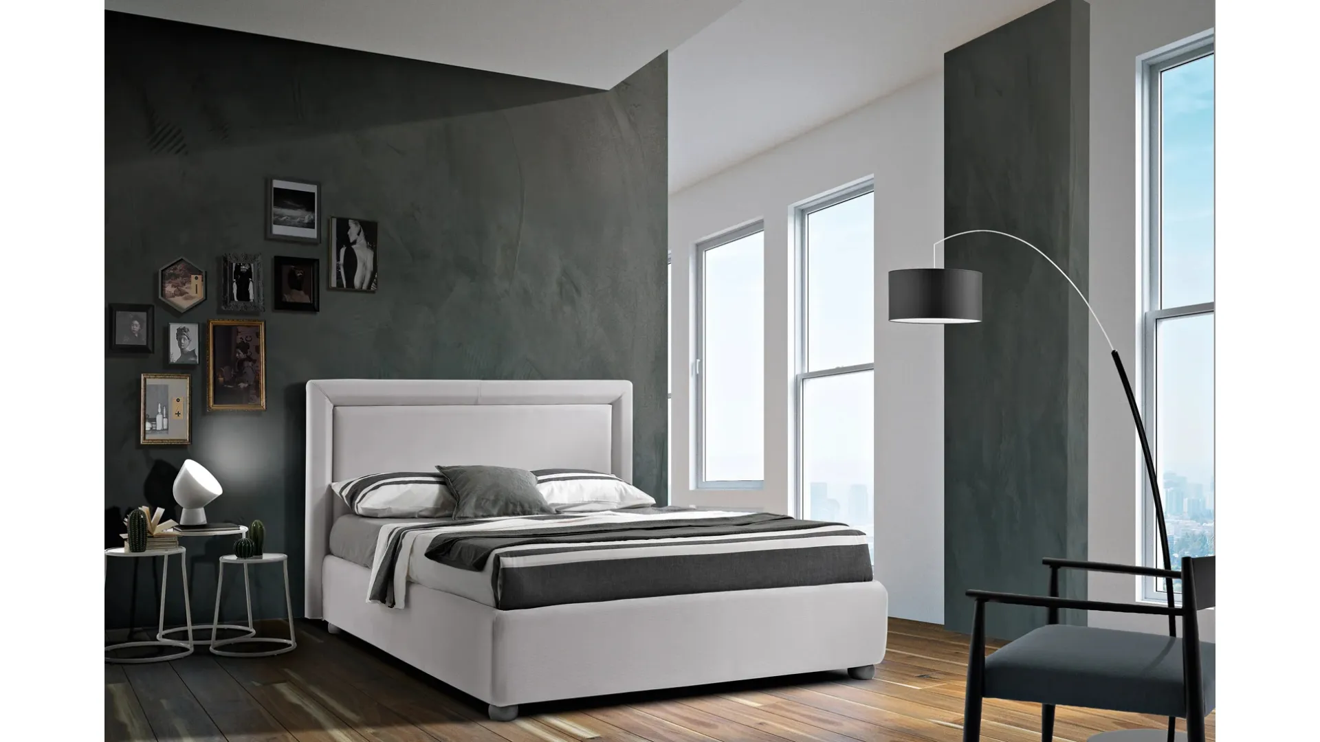 Letto in tessuto Line di Artigianaletti