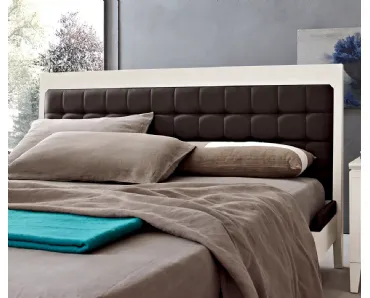 Letto Lino con testiera in pelle di Le Fablier