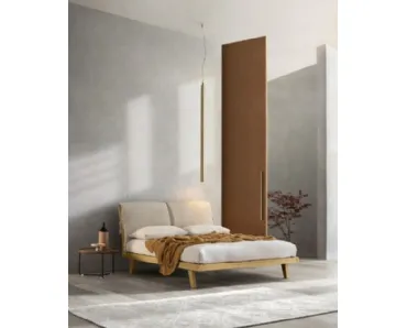Letto Londra in legno di rovere con cuscini rimovibili di Le Fablier