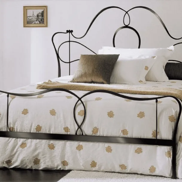 Letto in ferro battuto con testiera Marlen di Bontempi