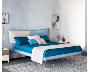 Letto moderno Menta in pelle di Le Fablier