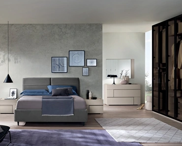 Letto in tessuto Milo di Gierre Mobili