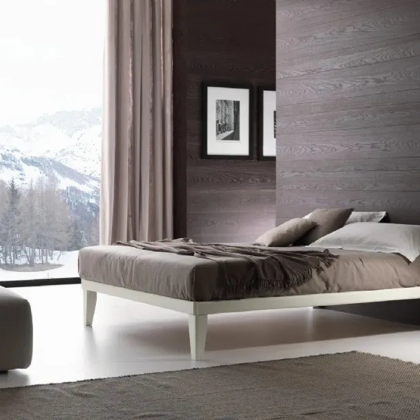 Letto moderno in ecopelle Sommier Tessile di Ergogreen