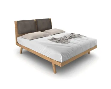 Letto Stoccolma in rovere con cuscini rimovibili di Le Fablier