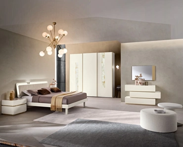 Letto Yuky con testiera con pannello imbottito di Gierre Mobili