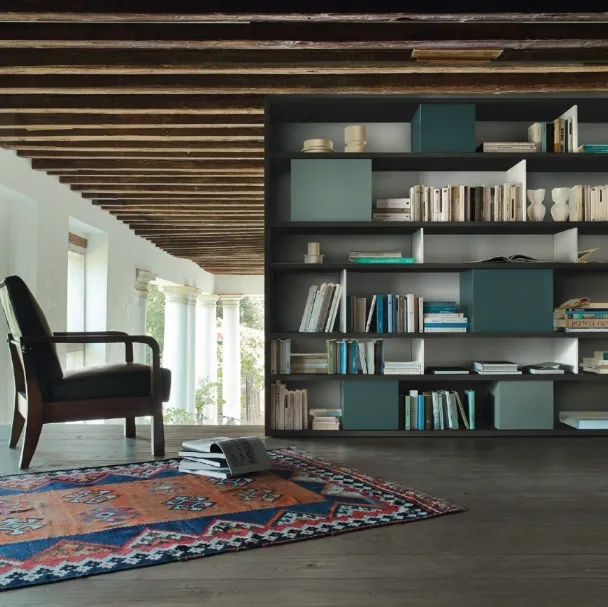 Libreria Modo M6C85 in laccato opaco di Sangiacomo