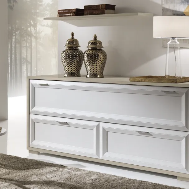 Madia Jazz composizione J060 finitura Bianco Frassino e Olmo Chiaro di Gierre Mobili